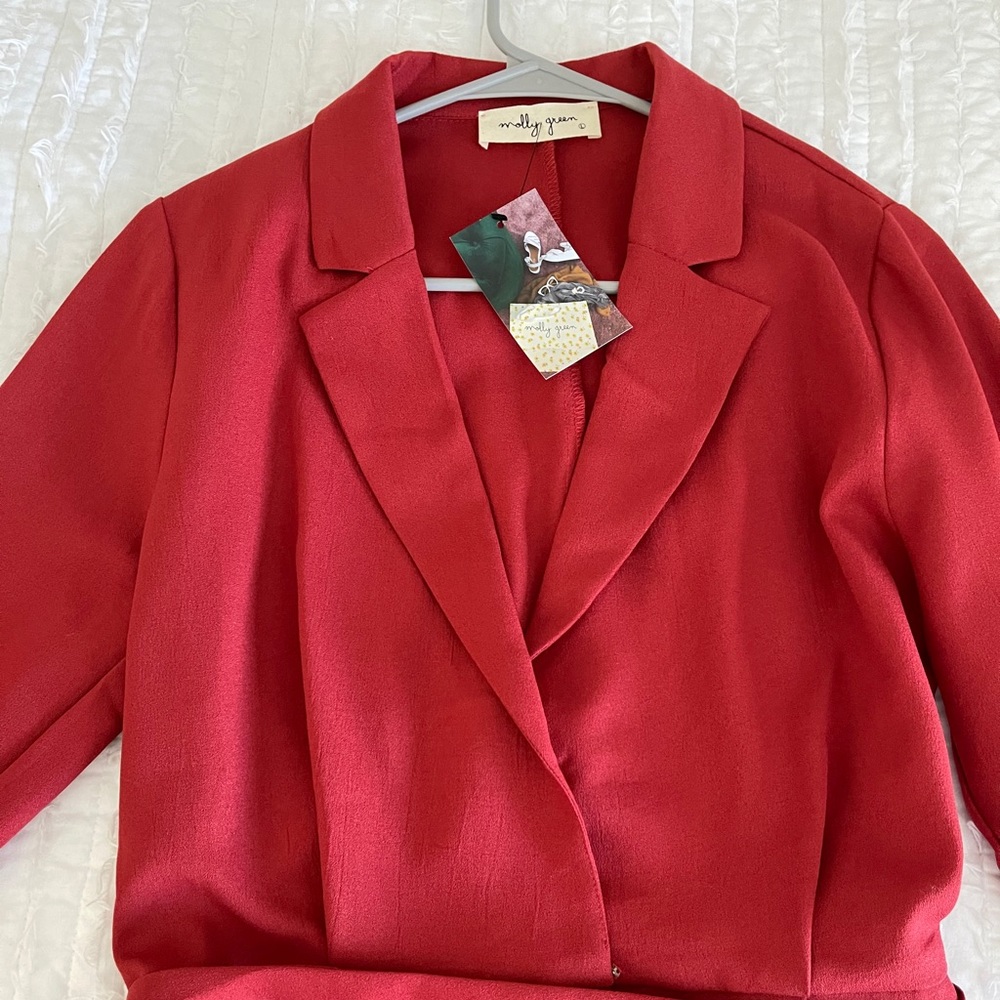 Brand new with tags- Red quarter sleeve romper